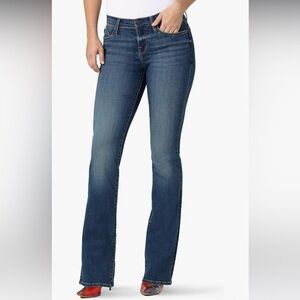 Rock & Republic Kasandra Mid Low Rise Boot Cut Straight Dark Wash Y2K Jeans 4